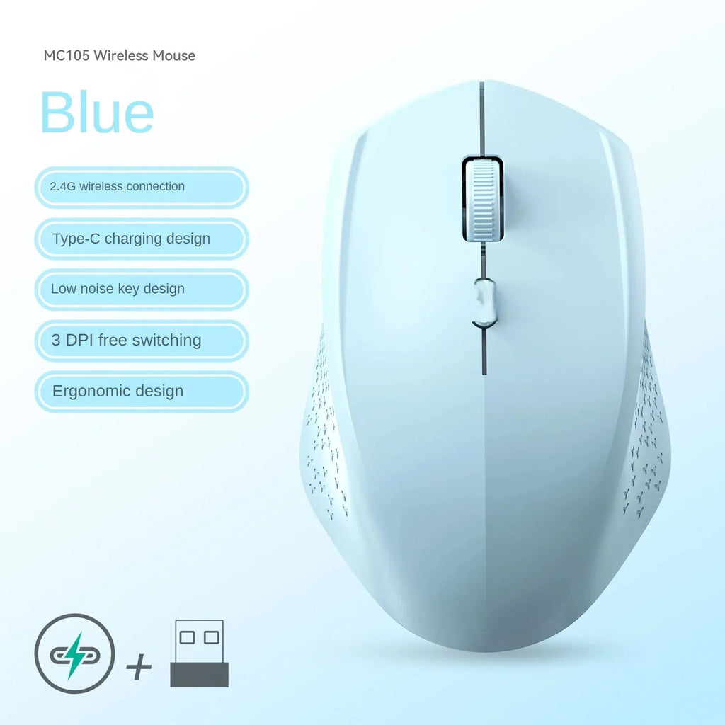 Bluetooth 5.2 and 2.4G Wireless Gaming Mouse | Silent Rechargeable Dual-Mode