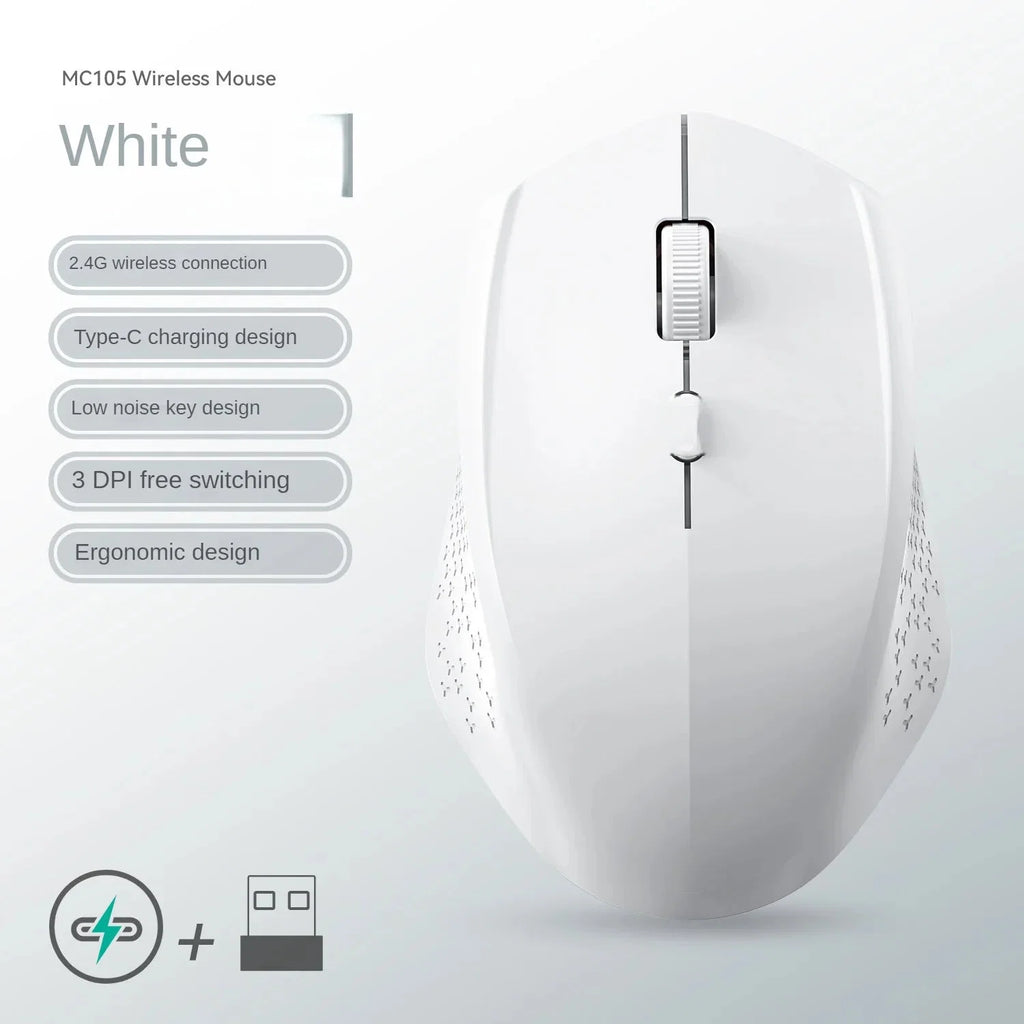 Bluetooth 5.2 and 2.4G Wireless Gaming Mouse | Silent Rechargeable Dual-Mode