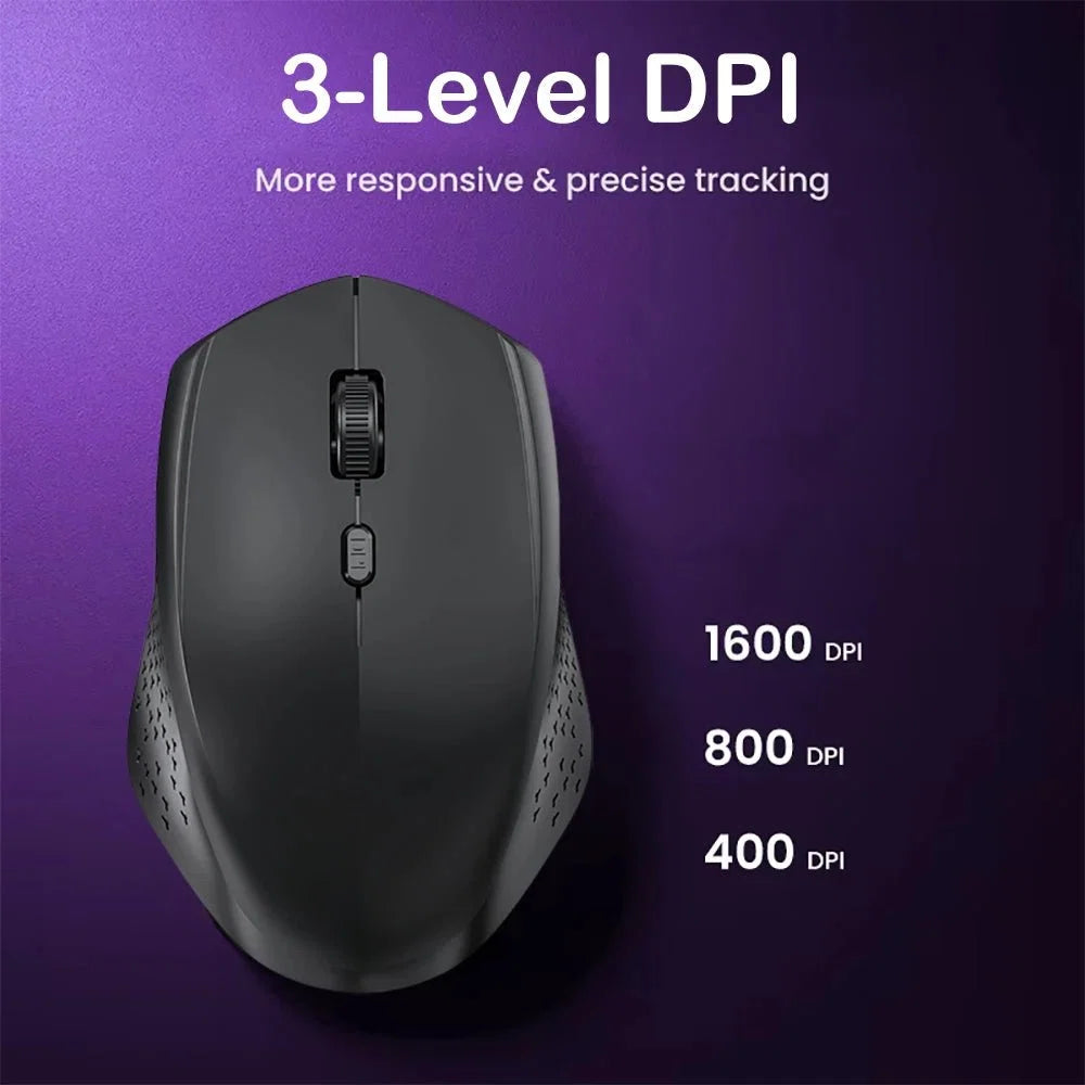 Bluetooth 5.2 and 2.4G Wireless Gaming Mouse | Silent Rechargeable Dual-Mode