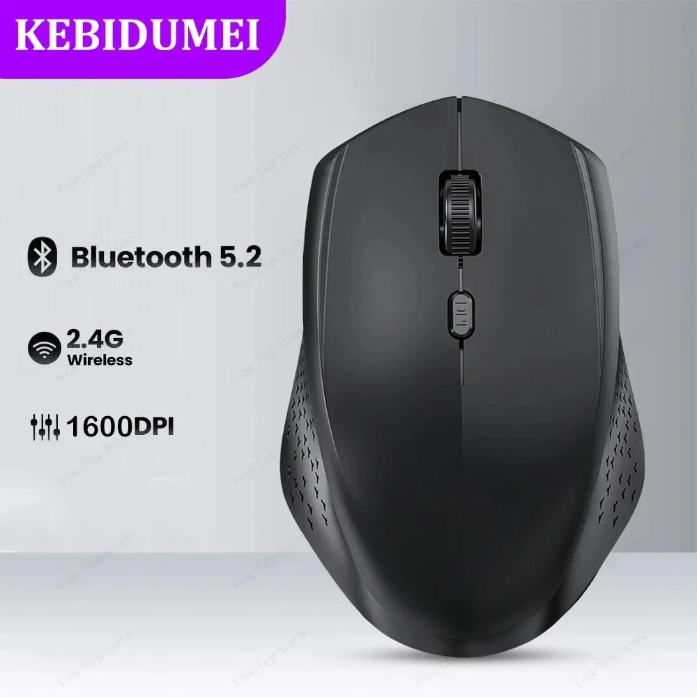 Bluetooth 5.2 and 2.4G Wireless Gaming Mouse | Silent Rechargeable Dual-Mode